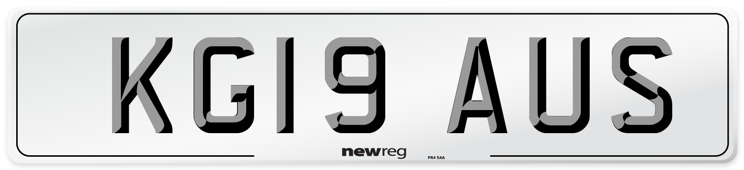 KG19 AUS Number Plate from New Reg